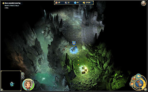 The Horn is inside a chest. - 1st mission - Griffin Bane - Campaign - prologue - Might & Magic: Heroes VI Game Guide