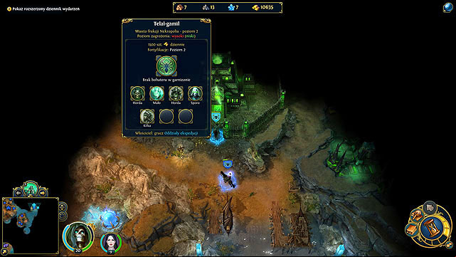 The enemys base is very close to the beach, therefore you can attack it right after getting there - Ring of the Unrepentant - Mission 2 - Mask of the Black Death (main quests) - Might & Magic: Heroes VI - Danse Macabre - Game Guide and Walkthrough