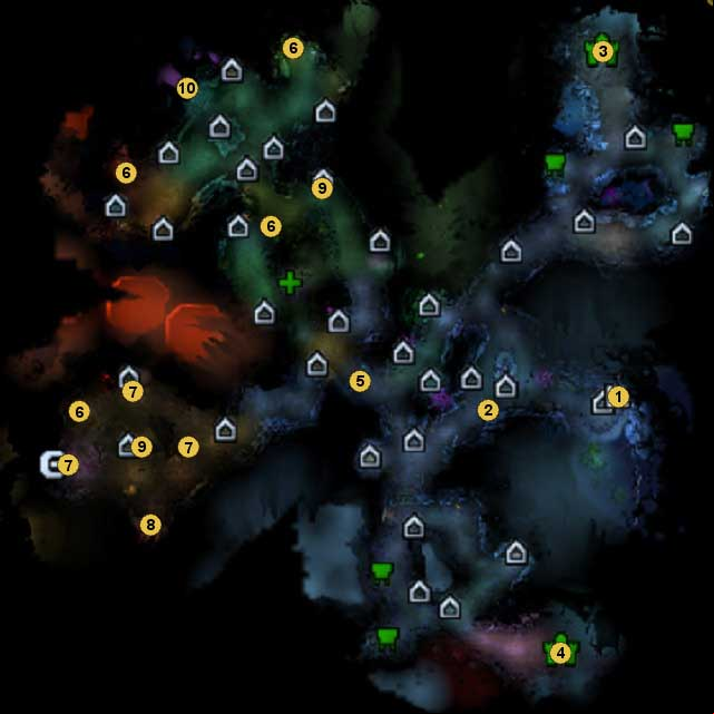 1 - starting location - Map 3: underground, missions - Mission 2: Faint Hope - maps - Might & Magic: Heroes VI - Shades of Darkness - Game Guide and Walkthrough