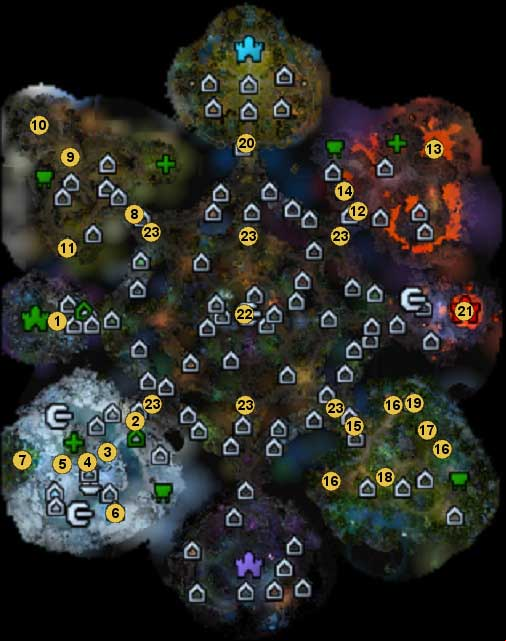 1 - starting location - Map 1: missions - Mission 4: A Dream Which Was Something More - maps - Might & Magic: Heroes VI - Shades of Darkness - Game Guide and Walkthrough