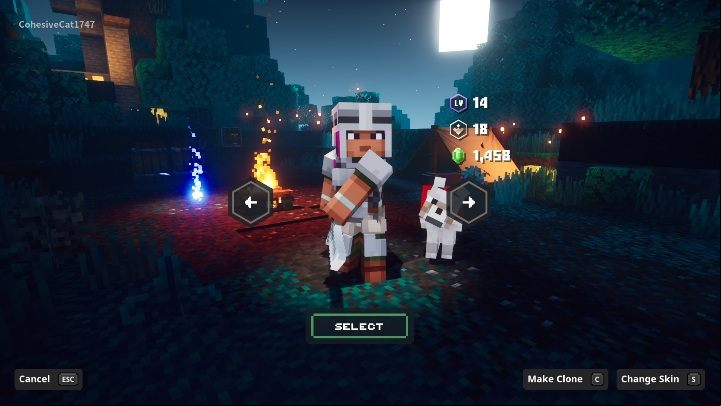 To create a new character you simply have to move the arrow to the right on the first screen of the game - Minecraft Dungeons: Characters - can you have a few of them? Saves - FAQ - Minecraft Dungeons Guide