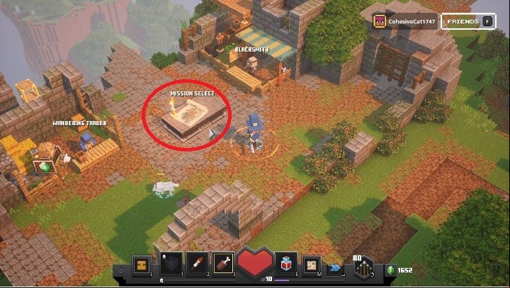 A map of the world can be checked in the camp - Minecraft Dungeons: Map - how does it work? Movement, difficulty level - Map - Minecraft Dungeons Guide