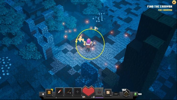 But you can also check that by looking at your character - Minecraft Dungeons: Jumping, rolling - what can my character do? - Map - Minecraft Dungeons Guide