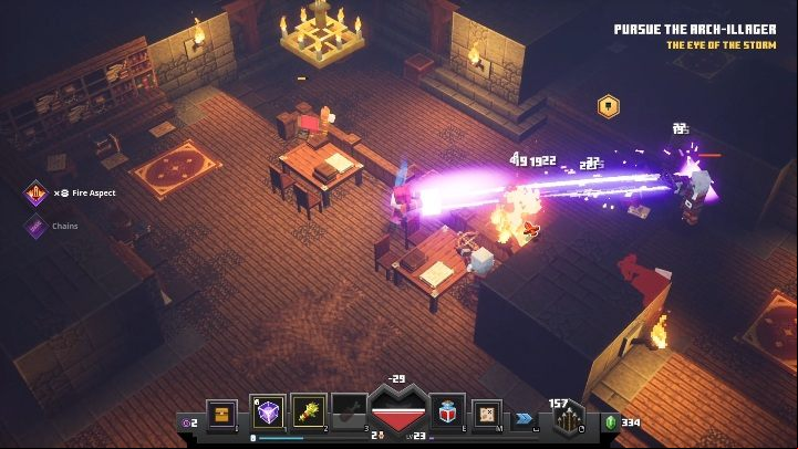 All the effects that currently affect the character are shown in the left corner of the screen - Minecraft Dungeons: Power-ups, buffs and potions - Healing & power-ups - Minecraft Dungeons Guide