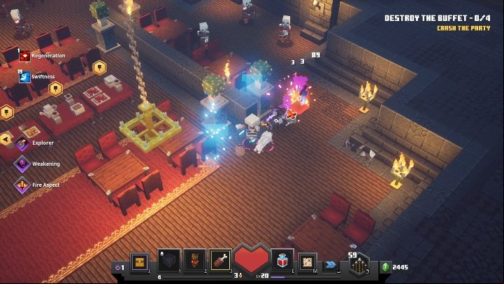 The regeneration process is not instantaneous, your health points will increase steadily over time - Minecraft Dungeons: Food - how to get? Types, meals, health regenerating - Healing & power-ups - Minecraft Dungeons Guide