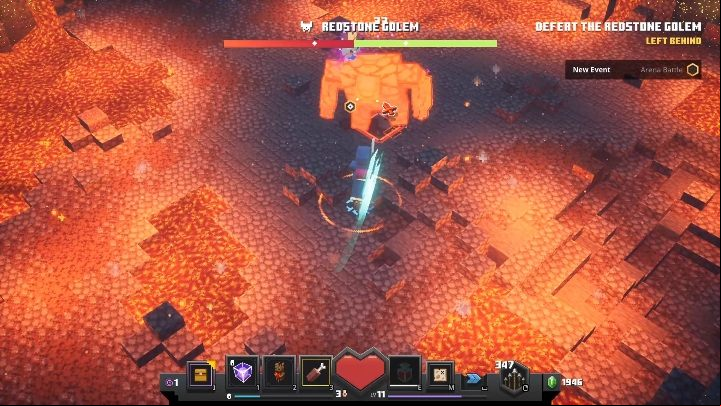 At the end of this map, Arch-illager will appear on your path to summon the next boss - Minecraft Dungeons: Redstone Golem boss fight walkthrough - Bosses - Minecraft Dungeons Guide