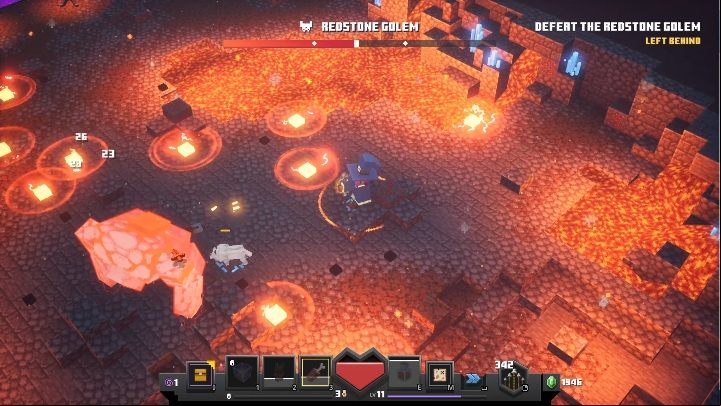 This boss is very slow - Minecraft Dungeons: Redstone Golem boss fight walkthrough - Bosses - Minecraft Dungeons Guide