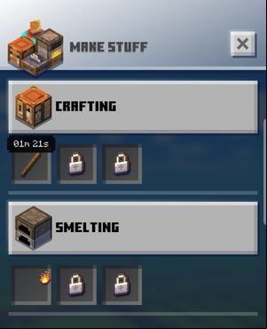 The crafting has been divided into two segments - construction and smelting - How does the crafting system work in Minecraft Earth? - FAQ - Minecraft Earth Guide