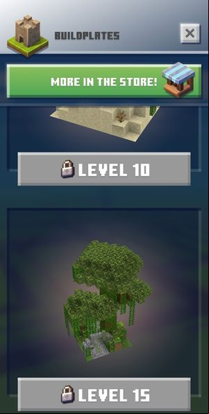 You start the whole construction process by choosing a particular building plate - Build mode in Minecraft Earth - Game Modes - Minecraft Earth Guide