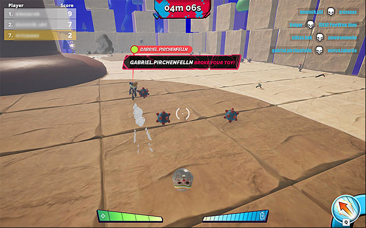 Run away when your toy/lower body is destroyed or stolen by another player - Starting tips for MisBits - Basics - MisBits Guide