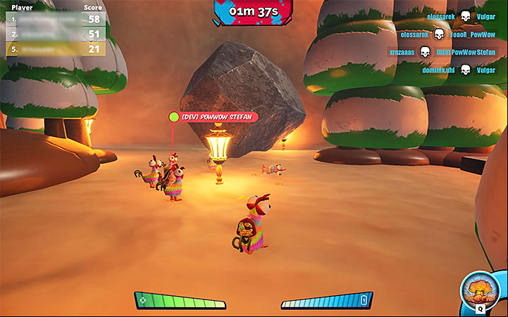 One of the toys in MisBits is chickens, and their unique feature is that they have a kamikaze attack - Starting tips for MisBits - Basics - MisBits Guide