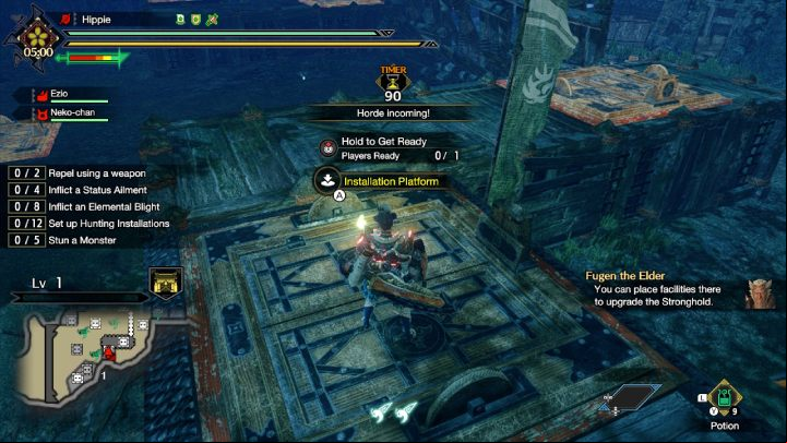 On the Stronghold ground, there are many platforms on which you can place large Hunting Installations - Monster Hunter rise: Rampage - what is it? - Village - Monster Hunter Rise Guide