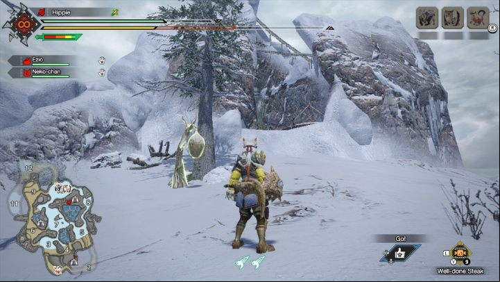 Sub-camp 2 is located on the top of the snow-covered mountain between areas 10 and 8 - Monster Hunter Rise: Sub-camp - Frost Islands, collectibles, map - Frosty Islands - Monster Hunter Rise Guide
