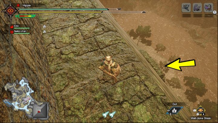 The third Old Message is in the secret room of the pyramid - Monster Hunter Rise: Old Messages - Flooded Forest, collectibles, map - The Sunken Forest - Monster Hunter Rise Guide