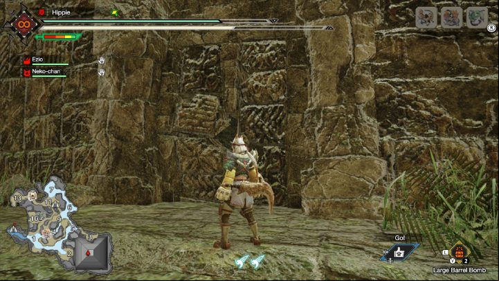 The eight Old Message is at the top of the pyramid - Monster Hunter Rise: Old Messages - Flooded Forest, collectibles, map - The Sunken Forest - Monster Hunter Rise Guide