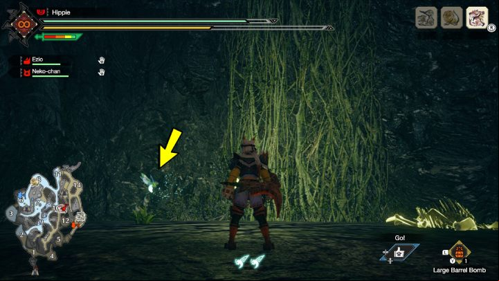 1 - Monster Hunter Rise: Old Messages - Lava Caverns, collectibles, map - Lava Caves - Monster Hunter Rise Guide