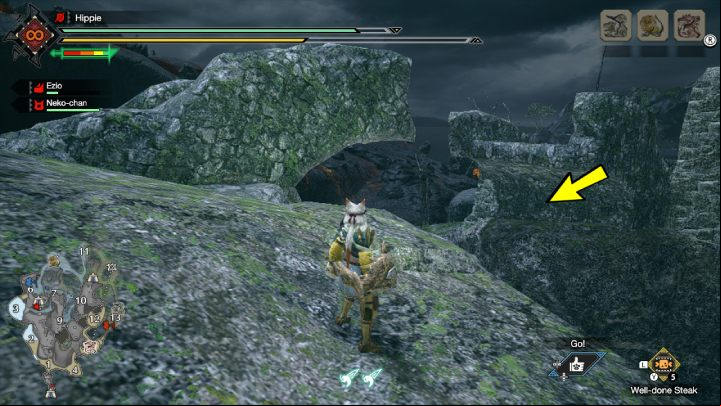 The ninth Old Message is near sub-camp 2 - Monster Hunter Rise: Old Messages - Lava Caverns, collectibles, map - Lava Caves - Monster Hunter Rise Guide