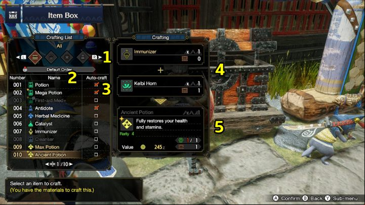 {ramkazielona} question marks instead of names indicate that you have not yet crafted the item - Monster Hunter rise: how to craft items? - Crafting - Monster Hunter Rise game guide