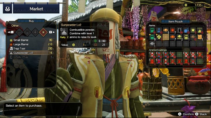 Materials such as herbs, mushrooms, fruits, nuts or monster parts can be acquired during the hunt - Monster Hunter rise: how to craft items? - Crafting - Monster Hunter Rise game guide