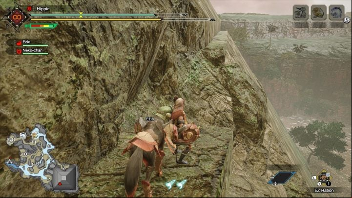 When you reach the top, turn right and follow the wall - Monster Hunter Rise: Quetzalcobra - how to find? - Fighting & Hunting - Monster Hunter Rise Guide