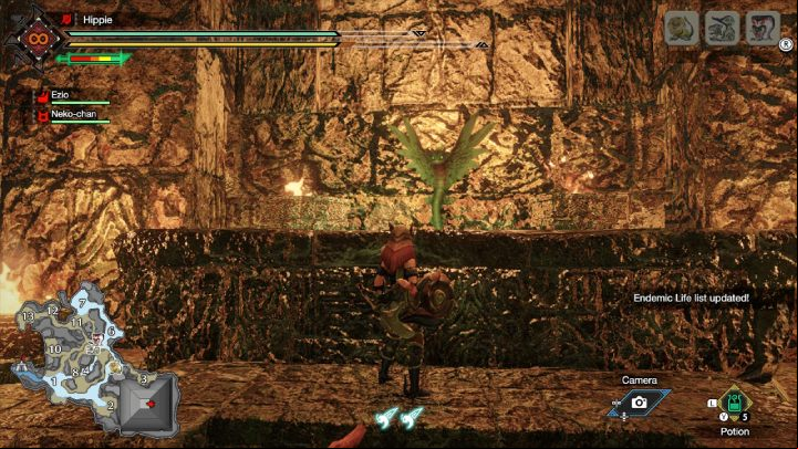 Quetzalkobra should crawl out from under the stones and sit on the altar - Monster Hunter Rise: Quetzalcobra - how to find? - Fighting & Hunting - Monster Hunter Rise Guide