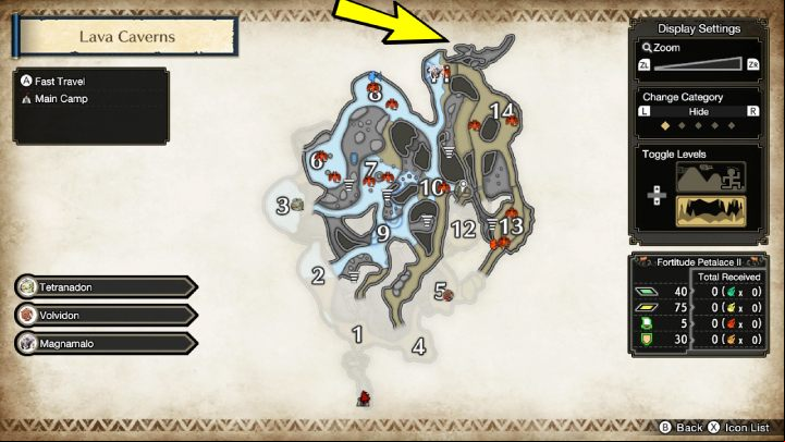 The inferno is located in a cave near Area No - Monster Hunter Rise: Hellbill - How to find? - Fighting & Hunting - Monster Hunter Rise Guide