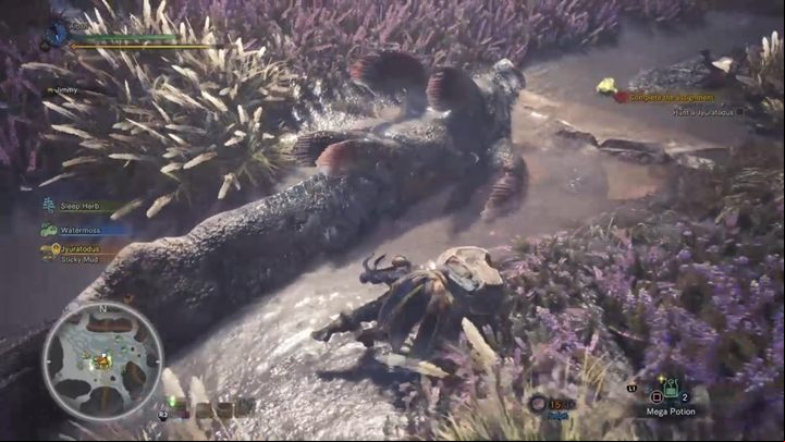 Aqua Sac can be acquired from Jyuratodus in Wildspire Waste - How to get elemental Sacs (Aqua, Electro etc.) in Monster Hunter World? - FAQ - Monster Hunter World Game Guide