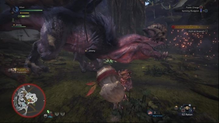 Flame Sac can be carved from Anjanath, the monster that resembles T-rex - How to get elemental Sacs (Aqua, Electro etc.) in Monster Hunter World? - FAQ - Monster Hunter World Game Guide