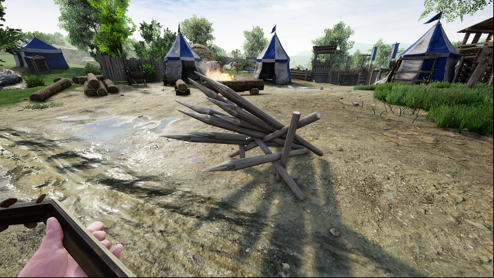 The entrance of the Wooden Spikes deals damage. - How to use Toolbox in Mordhau? - FAQ - Mordhau Guide and Tips
