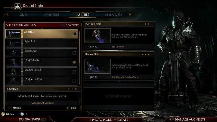 Go to the customization menu, select a character and his or her variation, and then press the front kick key - Character customization in Mortal Kombat 11 - Basics - Mortal Kombat 11 Guide and Tips