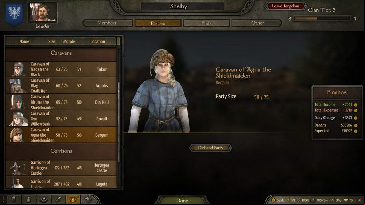 Caravans provide ive income. - Mount and Blade 2 Bannerlord: How to create caravan? - FAQ - Mount and Blade 2 Bannerlord Guide