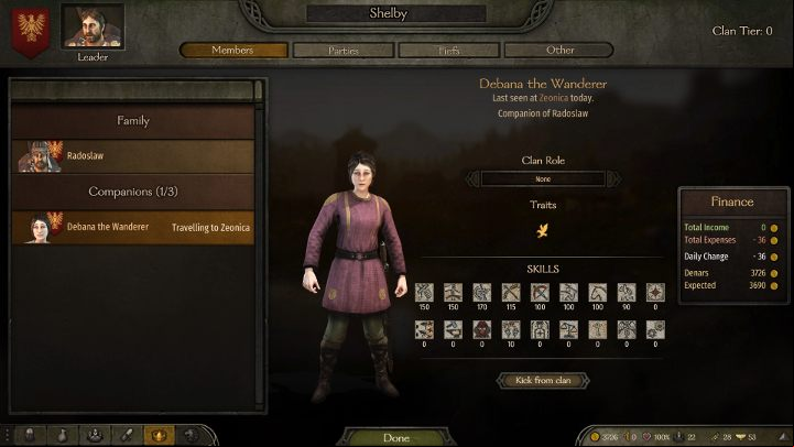 A recruited companion becomes a member of your clan. - Mount and Blade 2 Bannerlord: How to recruit companions? - FAQ - Mount and Blade 2 Bannerlord Guide