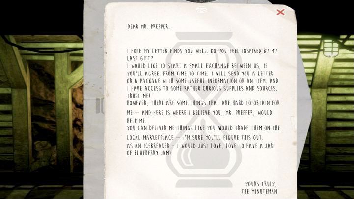 After a few days, you will receive another letter from the Minuteman - Mr Prepper: Minutemans tasks - list, walkthrough - Transition description - Mr Prepper Guide