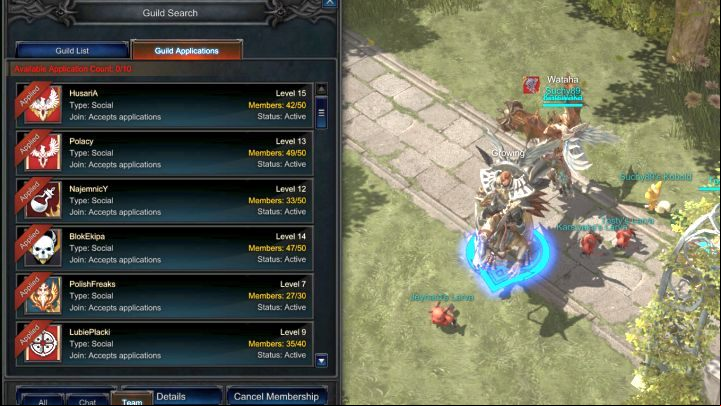 You can apply to 10 guilds at the same time. - Guild - How to create a guild in MU Legend? - Gameplay mechanics - MU Legend Game Guide