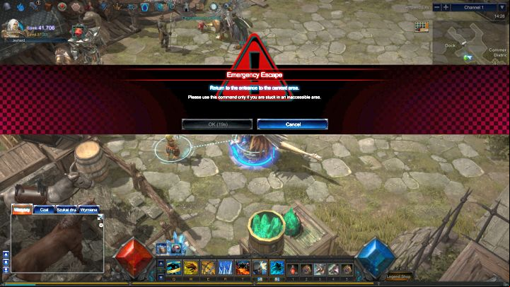 You can use the emergency exit for example when your character gets stuck. - 5 hints to help you in MU Legend | Tips and hints - Tips and hints - MU Legend Game Guide