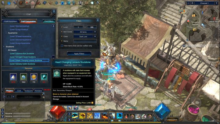 Gems and soul stones can be crafted. - Gems in MU Legend - Gameplay mechanics - MU Legend Game Guide