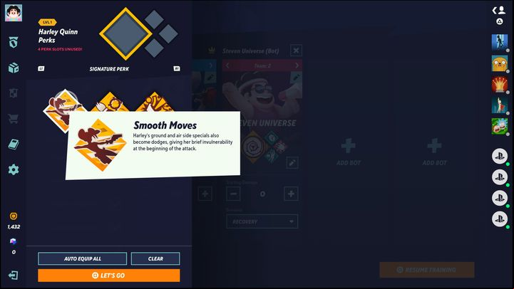 Harley Quinn has 3 Signature Perks - MultiVersus: Harley Quinn - how to play? - Assassins - MultiVersus Guide