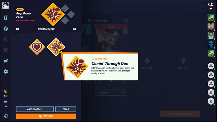 The second signature perk is Comin 'Through Doc - MultiVersus: Bugs Bunny - how to play? - Mages - MultiVersus Guide