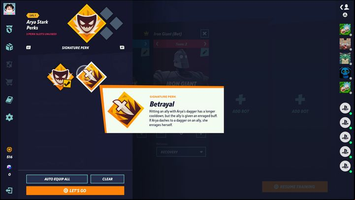 The second signature per is Betrayal - MultiVersus: Arya Stark - how to play? - Assassins - MultiVersus Guide