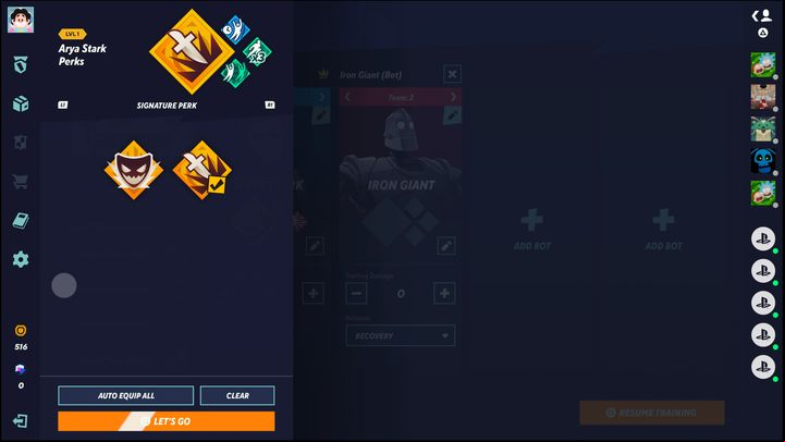 The unique bonus should be changed depending on whether you are playing solo or 2v2 with an ally - MultiVersus: Arya Stark - how to play? - Assassins - MultiVersus Guide