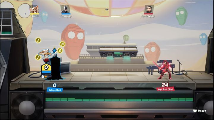 When an ally is buffed and excess notes are in the air, target the enemy with a normal neutral attack - MultiVersus: Gizmo - how to play? - s - MultiVersus Guide