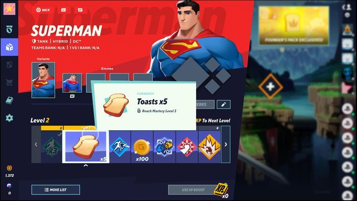 The third option is to reach a certain hero level - MultiVersus: Toasts - what are they for? - FAQ - MultiVersus Guide
