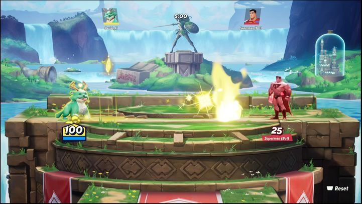 A good tactic is also to separate yourself from other players with the wall of fire and the crystal - MultiVersus: Reindog - how to play? - s - MultiVersus Guide
