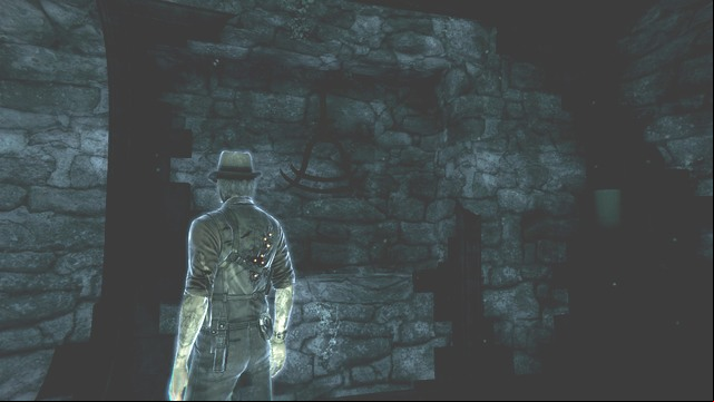 The symbol on the wall resembles a bell. - Chapter 4 - Info About My Killer (4) - Collectibles - Murdered: Soul Suspect - Game Guide and Walkthrough