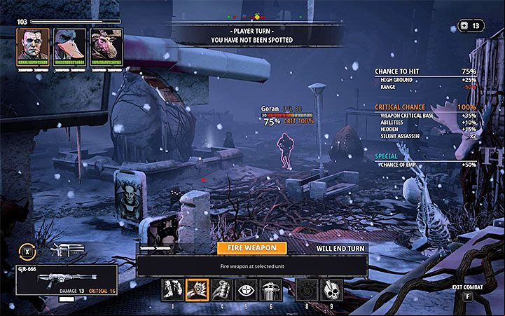 We recommend spending the first few turns on destroying the nearest Pod Spawner and killing the Pod Wolf, which will probably reach your team very soon - The Frozen City | World Atlas and walkthrough for Mutant Seed of Evil DLC - World Atlas - Mutant Year Zero Road to Eden Guide