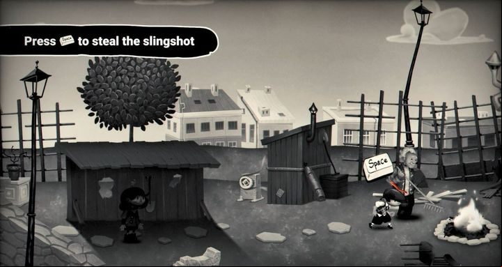 The game explains how you should steal items for later use. - Chapter 3 - Roof over the head - My memory of Us Walkthrough - Walkthrough - My memory of Us Guide