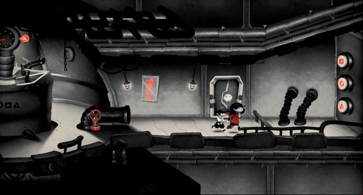 Here you must use the slingshot to shoot the symbols in the order shown on the chamber in the middle of the corridor: square, circle, square, triangle. - Chapter 11 - Inside the Lions Den - My memory of Us Walkthrough - Walkthrough - My memory of Us Guide