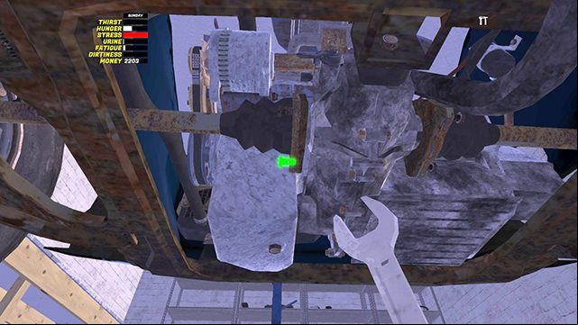 GEAR LINKAGES are attached to the gearbox with three 5mm bolts - Installing the engine in the car | My Summer Car - Assembling the Satsuma car - My Summer Car Guide