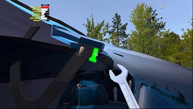 GRILLE is attached with two 6mm bolts right next to the headlights - Body and interior of the Satsuma car | My Summer Car - Assembling the Satsuma car - My Summer Car Guide