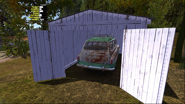 Crouch behind the car and attach the towing hook - Ruscko car | Playable vehicles in My Summer Car - Playable vehicles - My Summer Car Guide